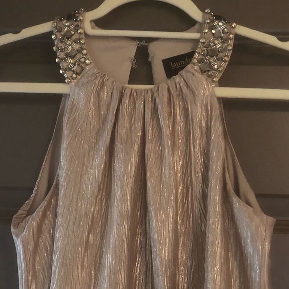 Size 0 gold Laundry dress worn once! - Picture 2 of 5